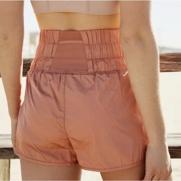 FP Movement Free People The Way Home High Rise Running Shorts Peach Terracotta S - Image 8