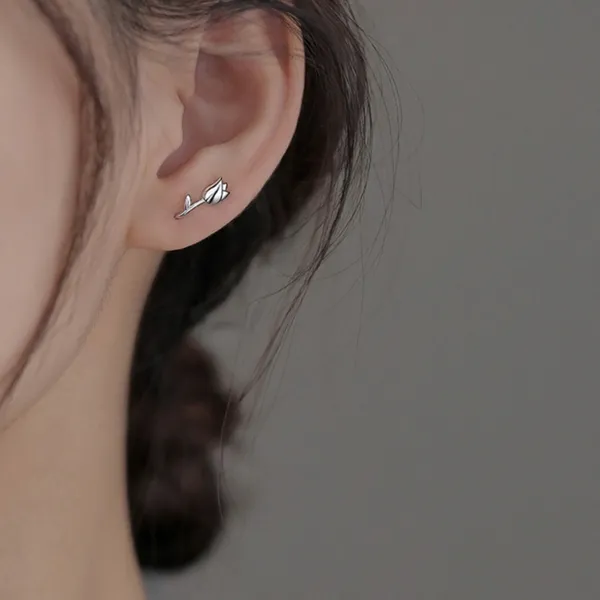 Flower Stud Earrings for Women Silver - Image 6