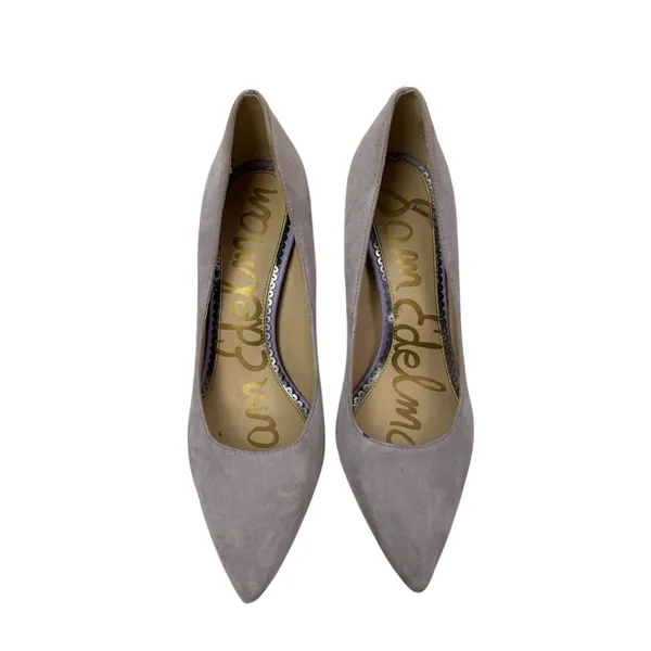 Sam Edelman Women's Brown Suede Slip On Pointed Toe Stiletto Heels Dress Shoes 7 - Image 2