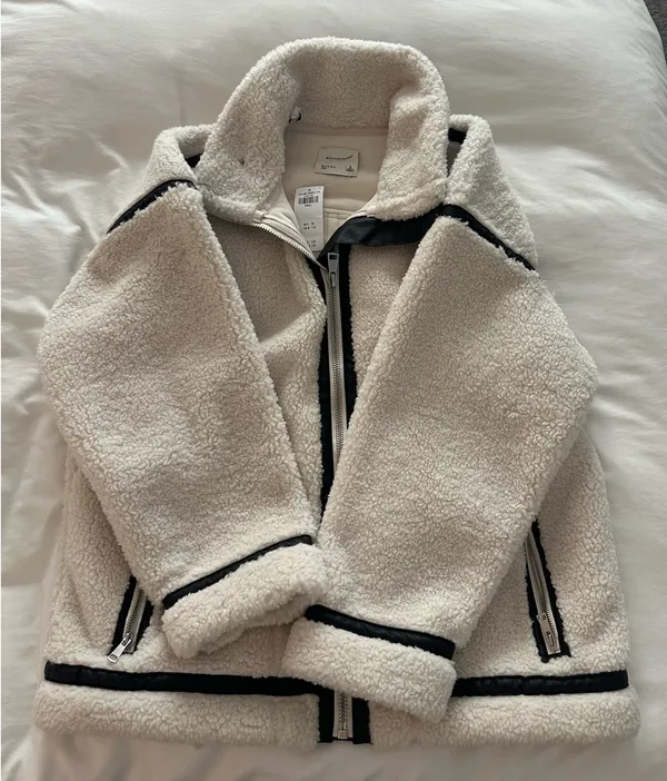 Abercrombie Sherpa Jacket Leather Lined - Image 2