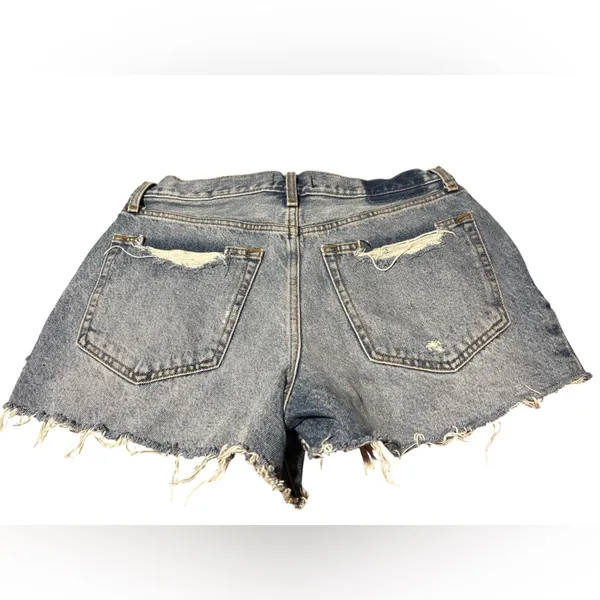 Abercrombie & Fitch Annie High Rise Distressed‎ Denim Shorts - 30 / 10 - Image 3