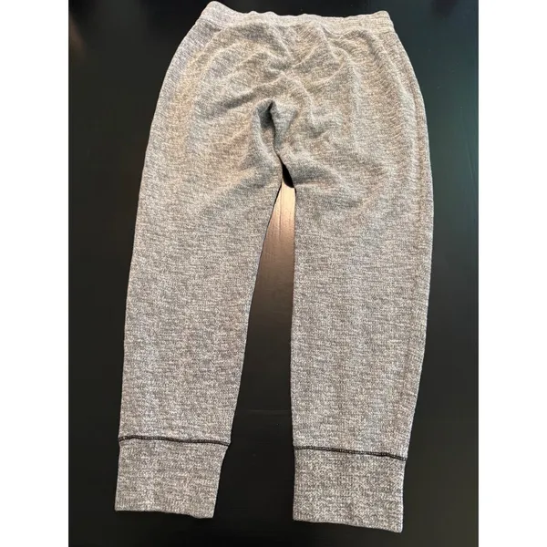Aerie Womens Grey Marled‎ Knit Joggers Zipper Pockets Drawstring Lounge Pants M - Image 5
