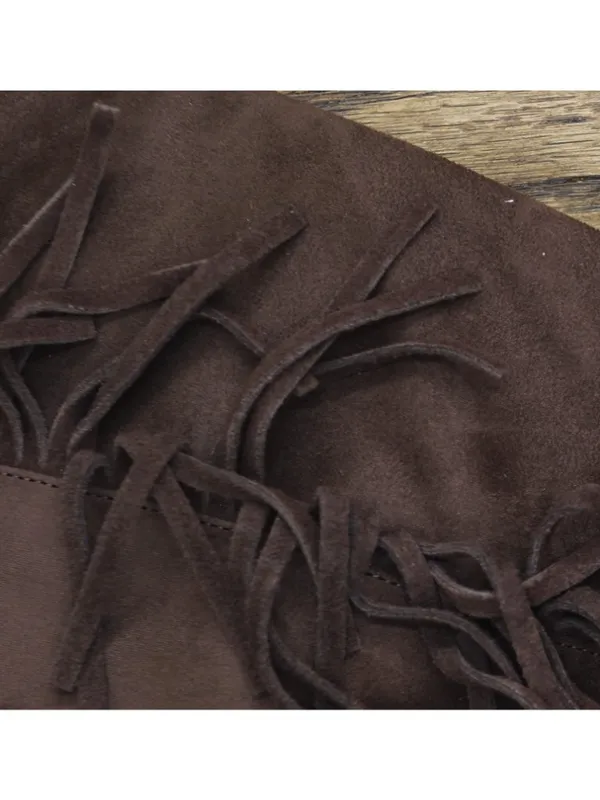 Universal Thread Patsy Tall Fringe Western Boots Cowgirl Chocolate Brown 8.5M - Image 8