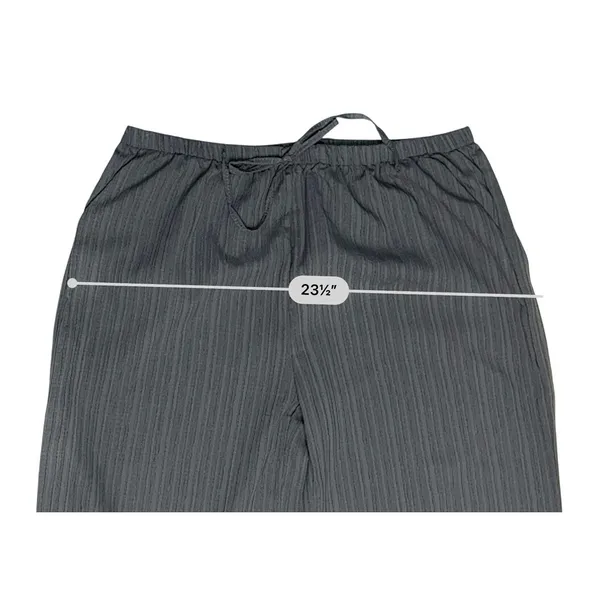 Women's Crinkle Wide Leg Slacks XXL Lightweight Summer Charcoal Gray NEW‎ - Image 5