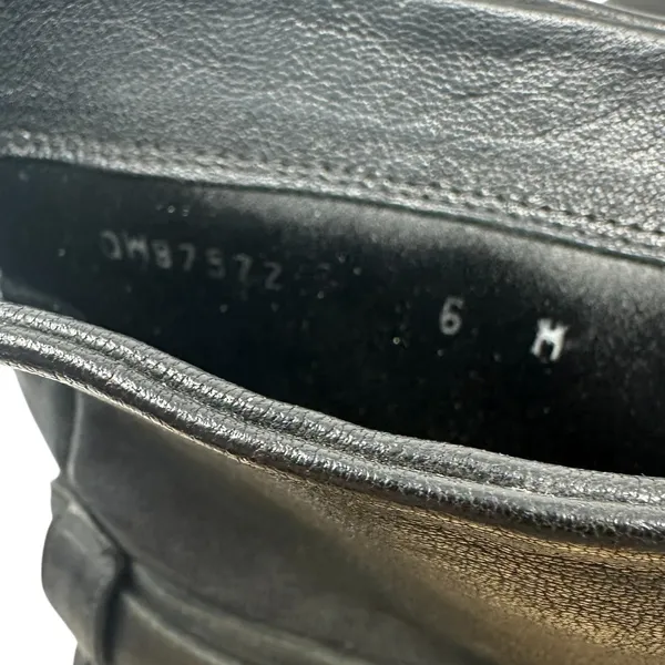 Stuart Weitzman Ranch‎ Dressing Boots Moto Buckle Leather Black Size US 6 - Image 13