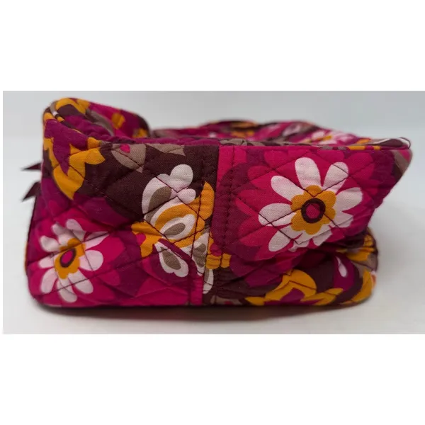 Vera Bradley Women's Pink Brown Yellow Floral Quilted Insulated Lunch Bag - Image 7