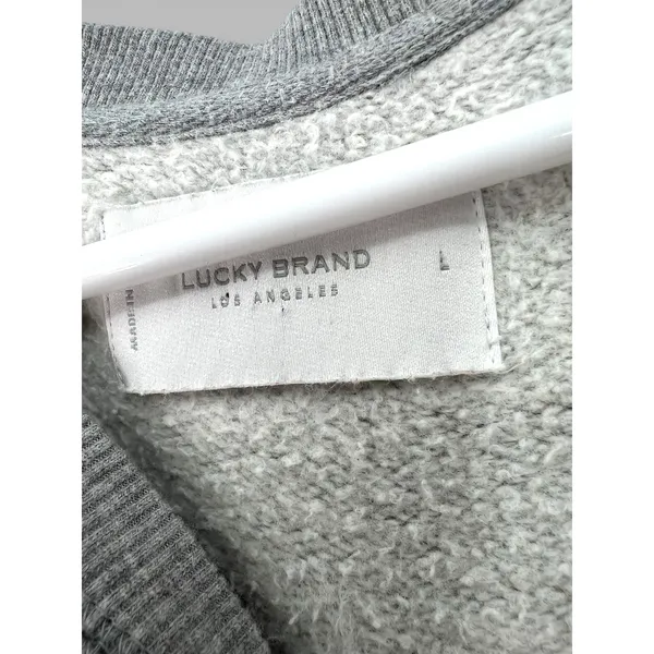 Lucky Brand L Daisy Applique Sweatshirt Crewneck Sweater Pullover Embroidered - Image 4