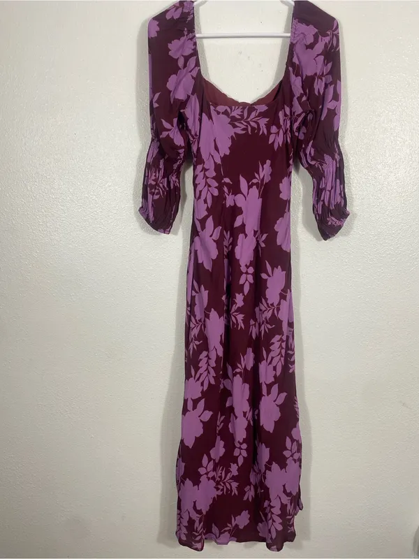 Peter Som Collective Floral Square Neck Midi Dress 4 Shell 58% Viscose 42% Rayón - Image 7