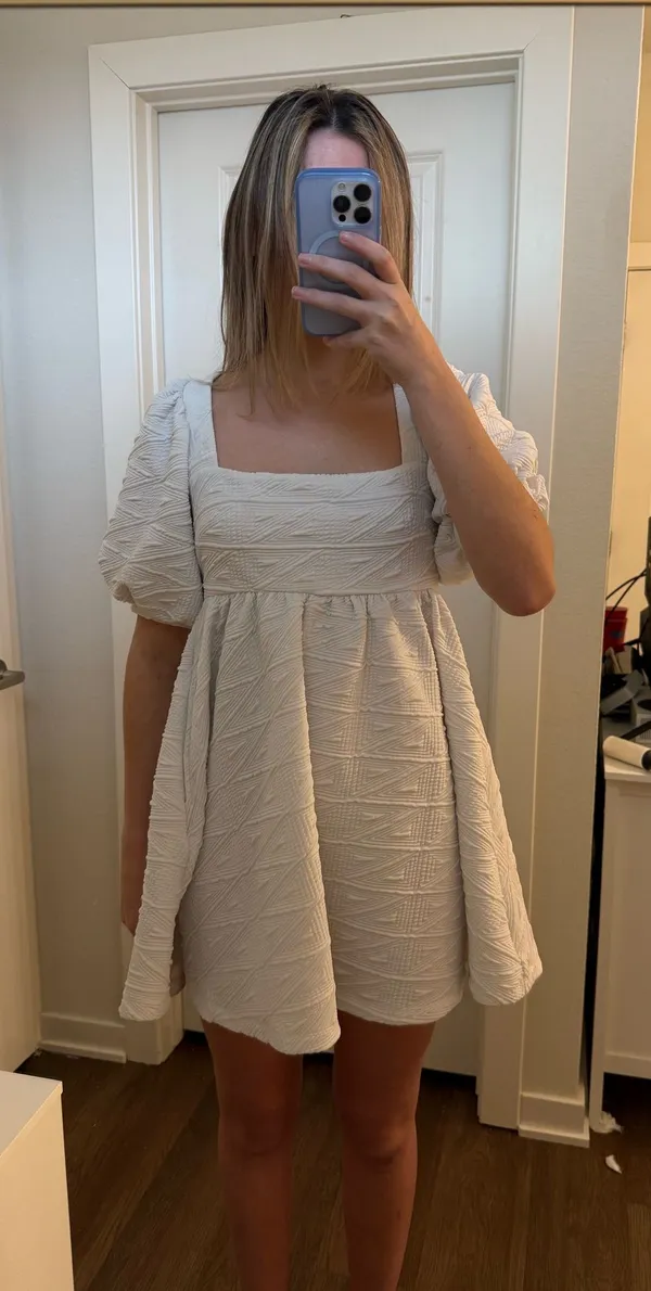Free People Violet Mini Dress White - Image 3