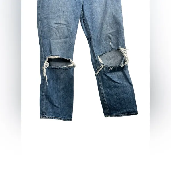 Abercrombie & Fitch Ultra High Rise Ankle Straight Jeans Women’s 29 Distressed - Image 8