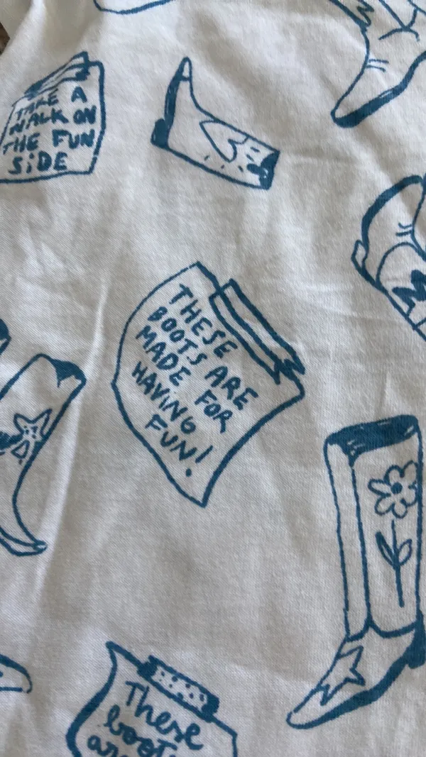 ZARA Western Boots Printed Tee. Xs - Image 3