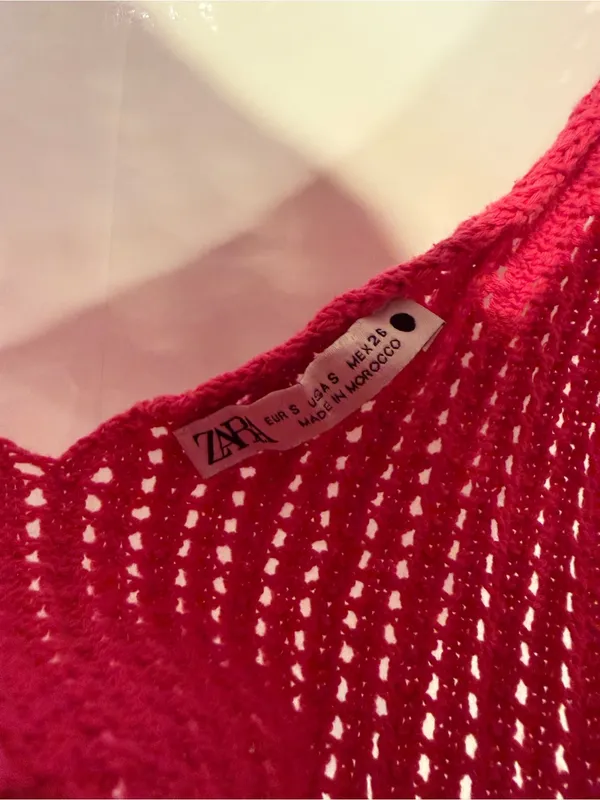 Pink‎ crochet Zara festival bra top - Image 2