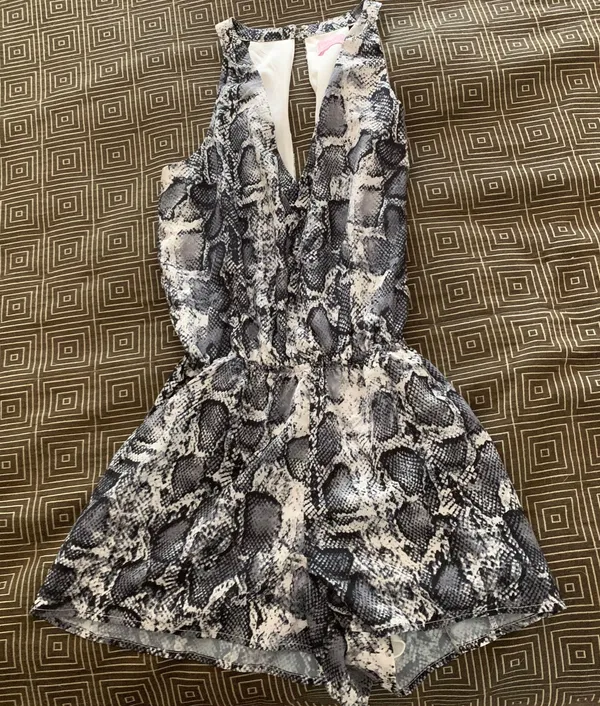 Pink Lily Boutique Snakeskin Romper - Image 6