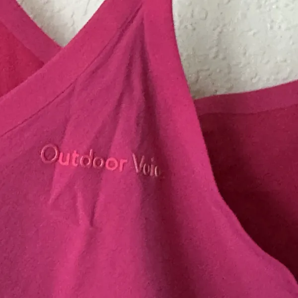 Outdoor Voices XL The Exercise Dress Coral Red Padded Bra Tennis Athleisure - Image 5