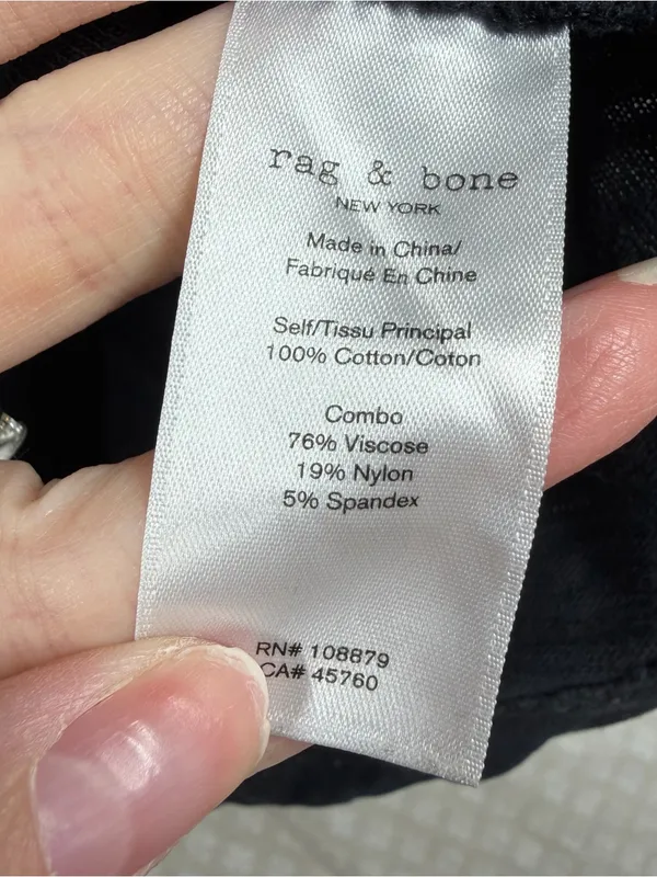 Rag & Bone Black Jolie High Neck Cotton Tank Top - Image 5