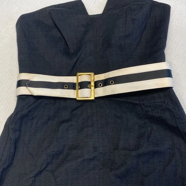 Trina Turk - Black Strapless Dress W/ Belt Sz 0 (b8.1) - Image 6