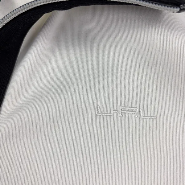 Lauren Ralph Lauren Active Track Jacket Womens XL White Black Full Zip Stripe - Image 4