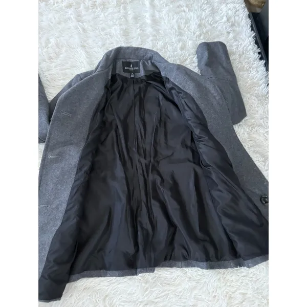 London Fog Women's Gray Wool Blend Coat Jacket Classic Pea Coat Medium‎ - Image 8