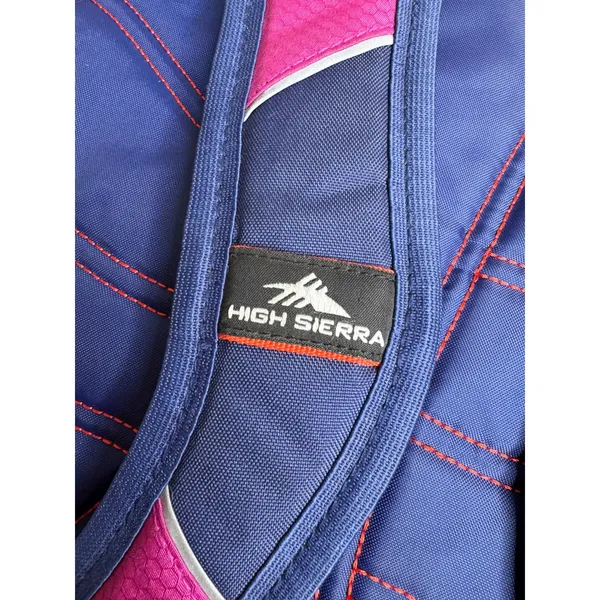 High‎ Sierra Suspension Strap System Backpack Pink Navy Blue School Travel Bag - Image 5