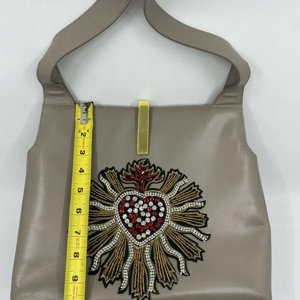 GUCCI Vintage Leather Shoulder bag Customized W/ D - Image 11