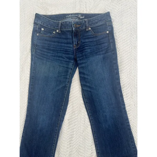 American Eagle Y2K Women's Low Rise Favorite Boyfriend Dark Wash Jeans Size 10 L - Image 3