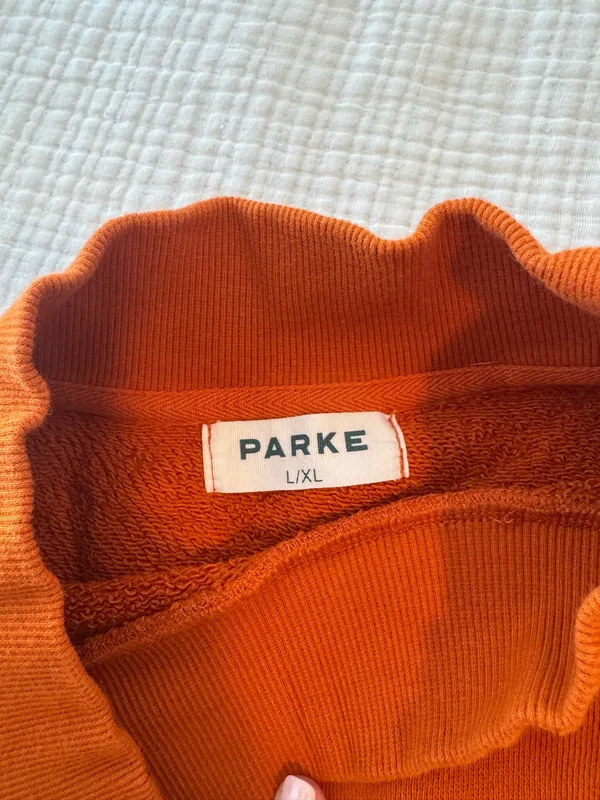 PARKE Orange Mockneck Sweatshirt - Image 3