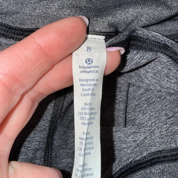 Lululemon‎ Speed Up Tight Women 8 Gray Black Excellent Mesh Pockets Leggings - Image 4