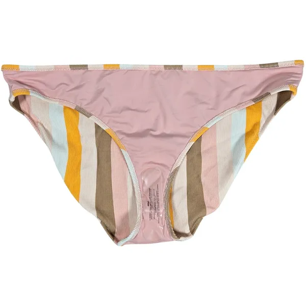 Aerie Ribbed Stripe Bikini Bottoms Ivory Gold Neutral Tan Size XXL‎ - Image 3