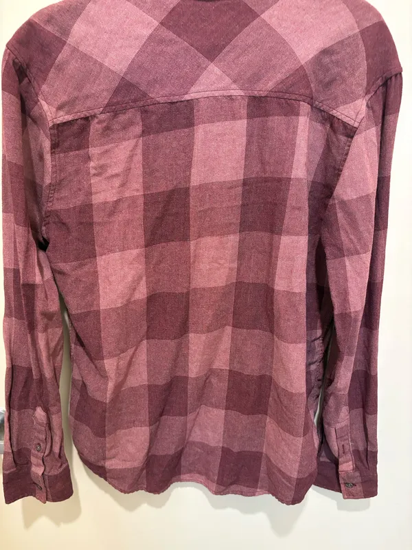 Zoo York Burgundy plaid button up shirt - Image 4