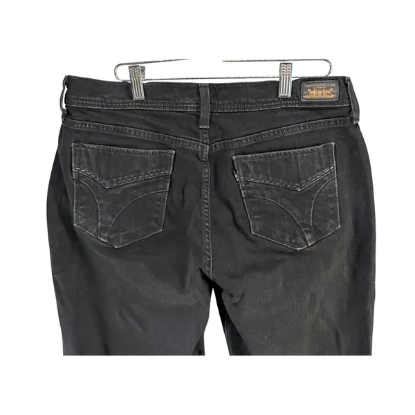 Levis 505 Straight Leg Jeans Womens 10 Long Black‎ Mid Stretch Classic Timeless - Image 9