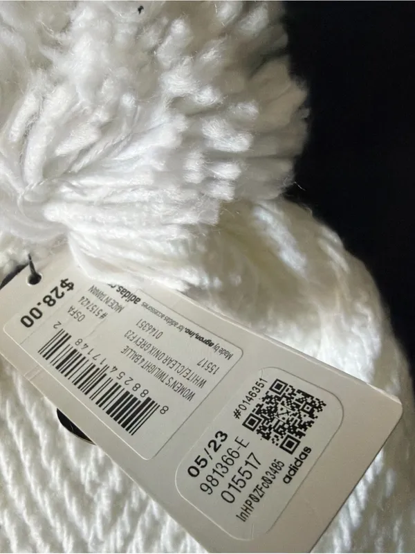 Adidas Women's Twilight 4 Ballie Hat. White Clear/Grey Logo. New with Tags - Image 4