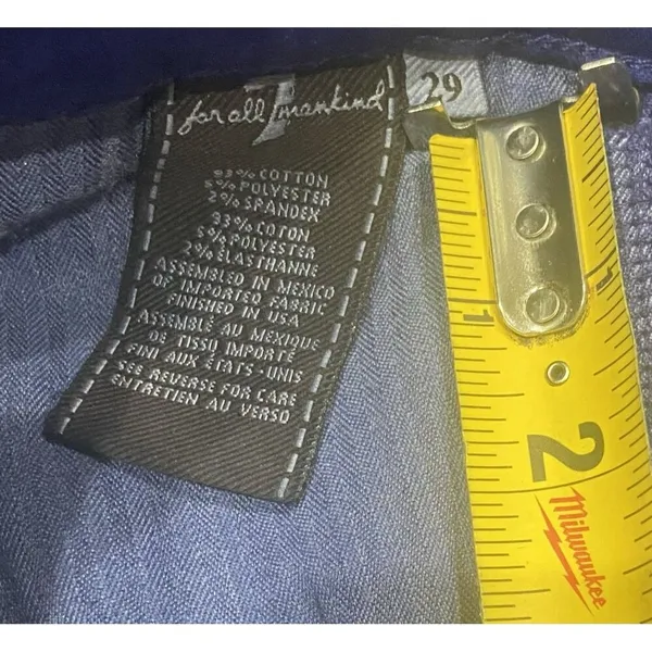 7 for All Mankind Jeans Womens 29 Blue/Purple The Skinny Slim Illusion NWT‎ - Image 9