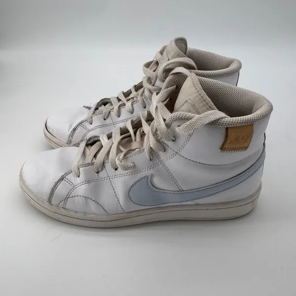 Nike‎ Court Royale 2 Mid Shoes Womens Sz 7.5 White Blue Sneakers - Image 4