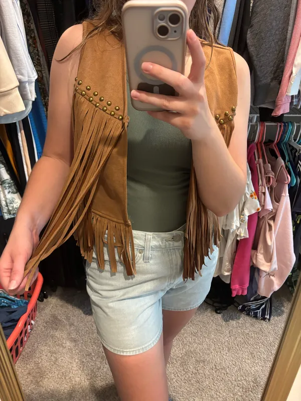 Fringe vest Brown - Image 2