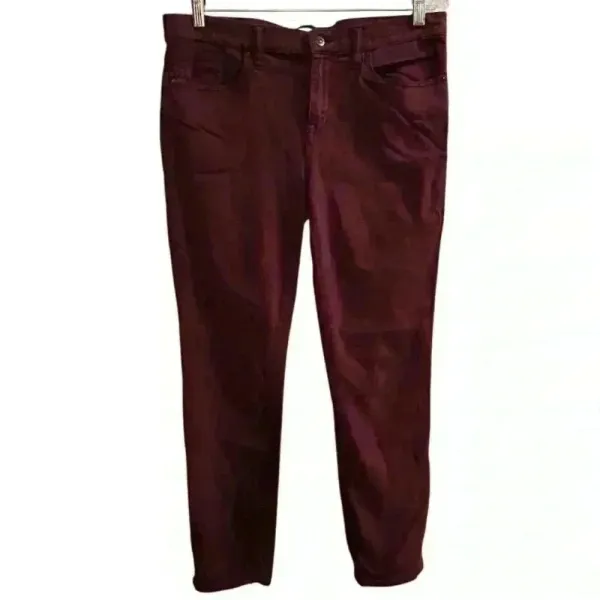 Madewell Women's Skinny Jeans‎ Size 32 Burgandy Red Mid-Rise Slim Fit Denim - Image 2
