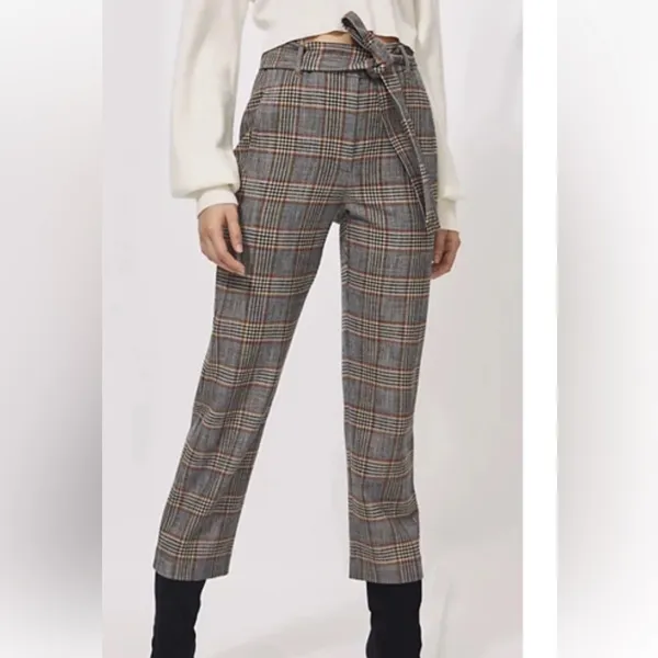 Aritzia Wilfred Jallade Gray Plaid Trousers Pants size 4 $158 - Image 3