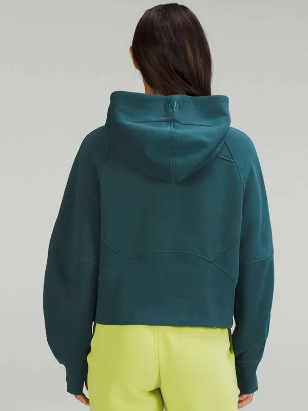 Lululemon Scuba Oversized Half-Zip Hoodie in Green Jasper - Image 2