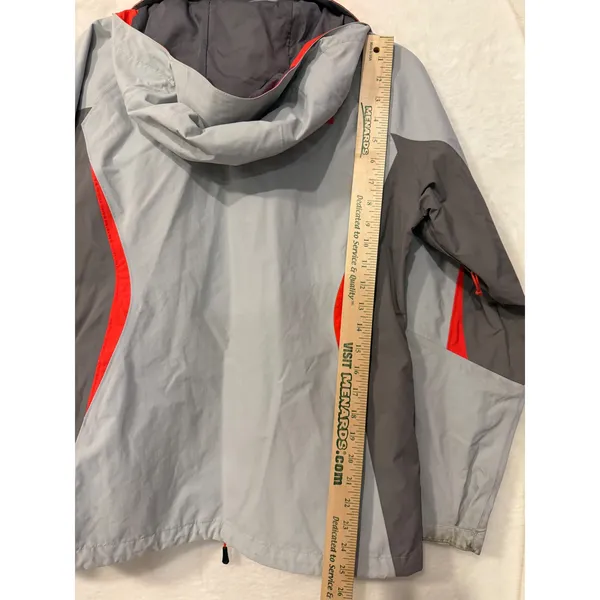 The North Face Womens Rain Jacket Size M Grey Red Colorblock Full Zip Shell A6FB - Image 10