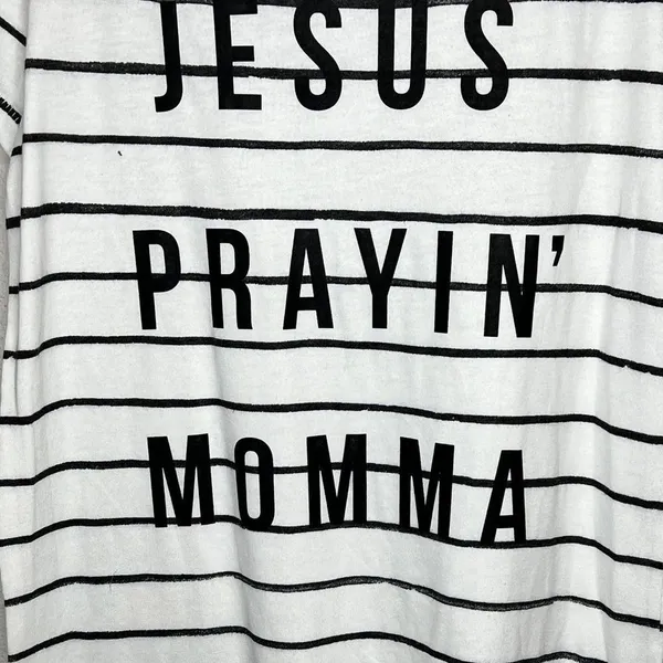 Ruby's Rubbish‎ "Jesus Prayin' Momma" T-Shirt nwt - Image 3