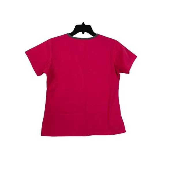 Women's Hot Pink Scrub Top - Image 2
