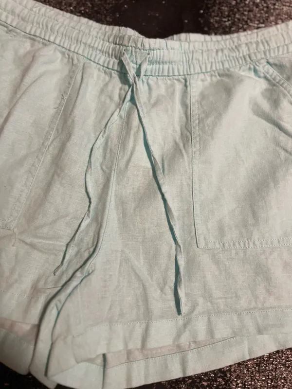 Womens small NWT J.Crew Mercantile 3" Linen Blend Drawstring Shorts-mint green - Image 5