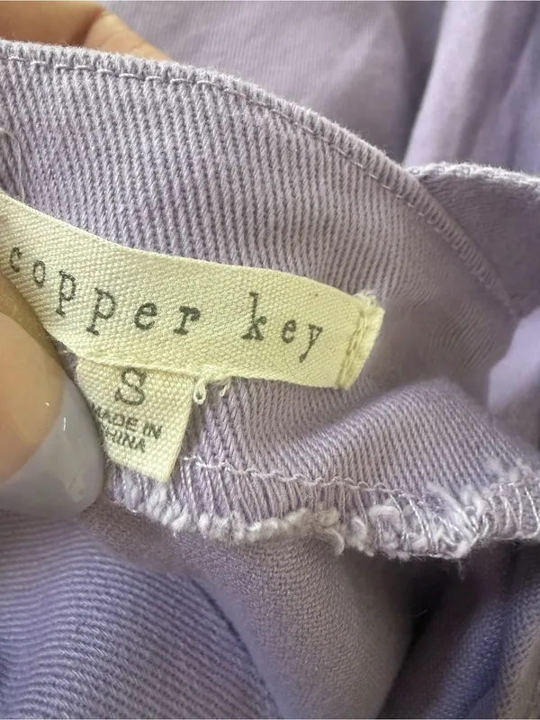 Copper Key Lilac Wide-Leg Crop Jumpsuit with Tie Waist - Image 8