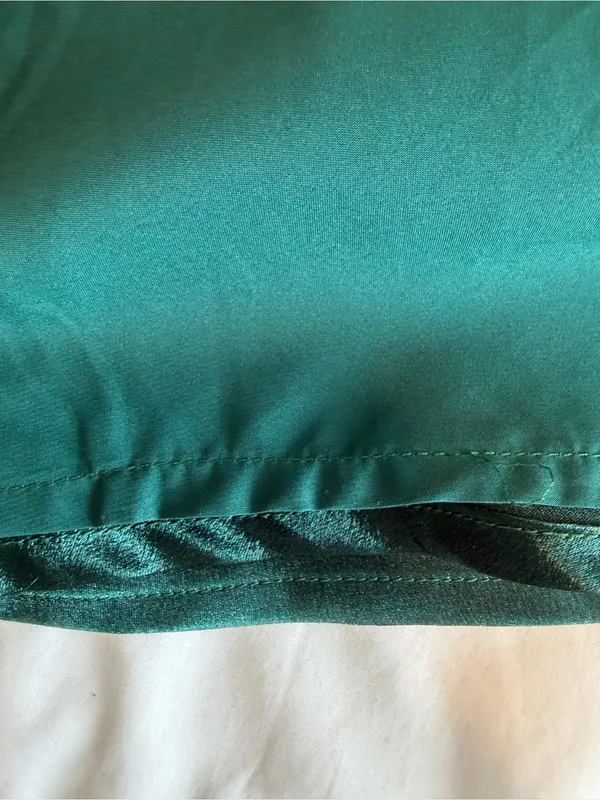 Birdy Grey Satin Formal Gown XXL Emerald Green Elegant Bridesmaid Z3 - Image 6