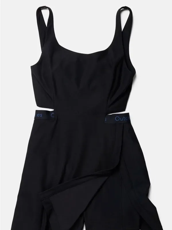 NWT Outdoor Voices Court Dress XS Black Cutout Tennis Skort Preppy Pickleball - Image 5