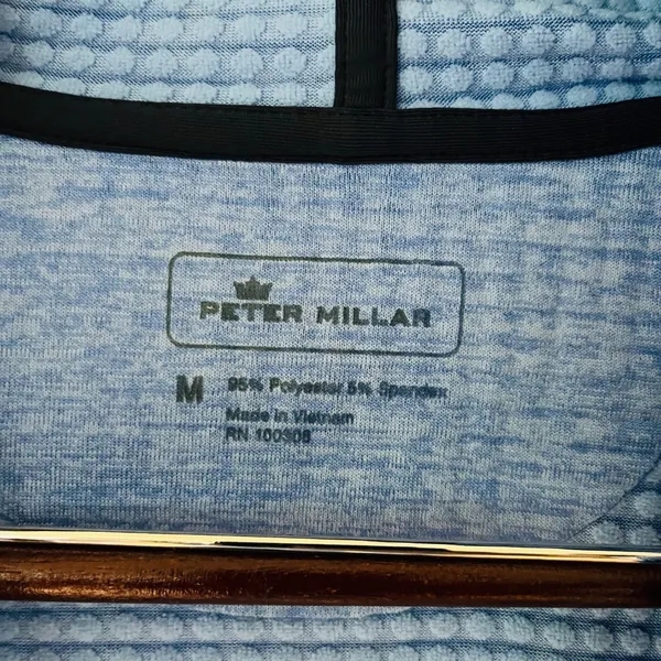 Peter Millar Sz M‎ French Teddy Hoodie Sweatshirt Full Zip Stretch Jacket - Image 3