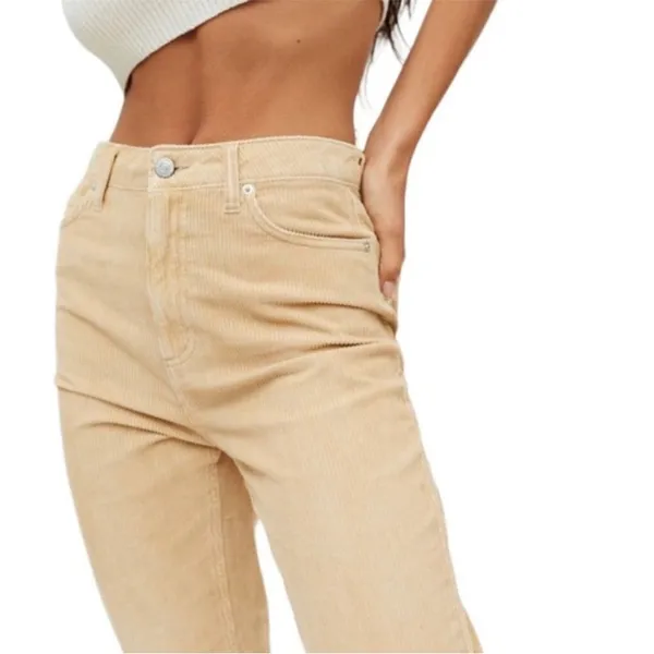 Urban‎ Outfitters BDG Mom High Rise Corduroy Pants Womens Size 27 Beige Tan New - Image 3