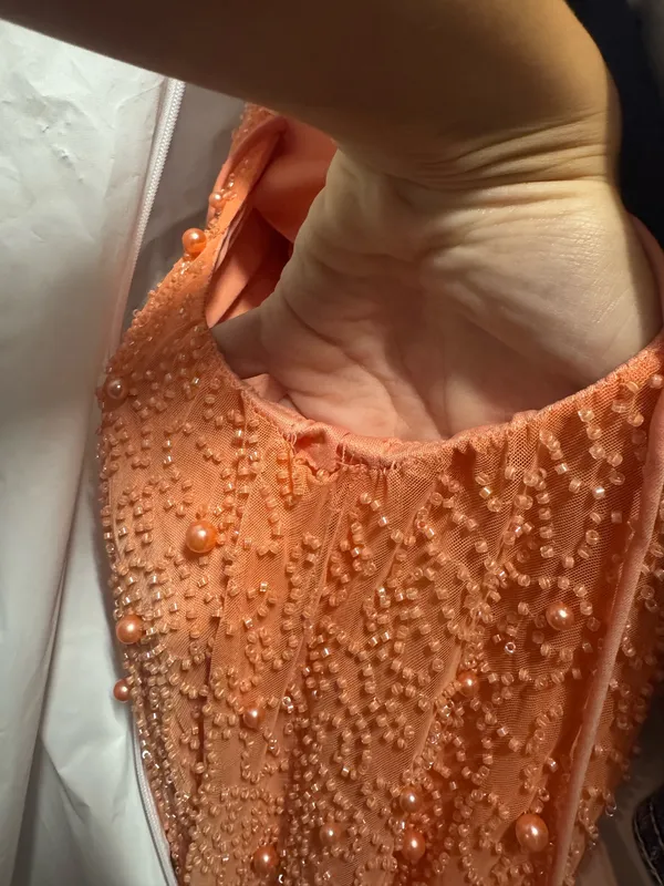 Macy's Peach/Coral Prom Dress! - Image 5