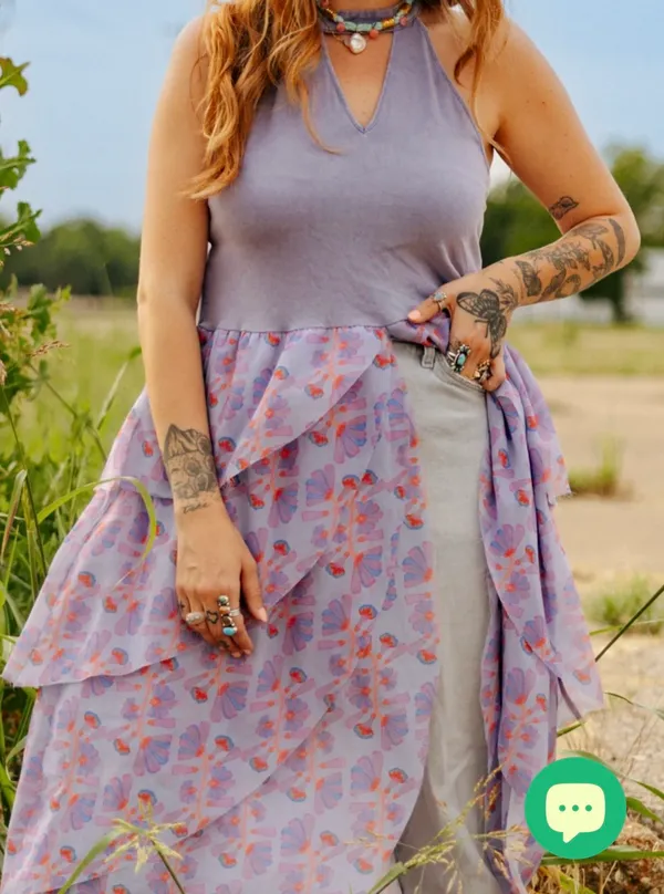 Lady the Brand Purple Levi Ruffle Maxi Top - Image 4