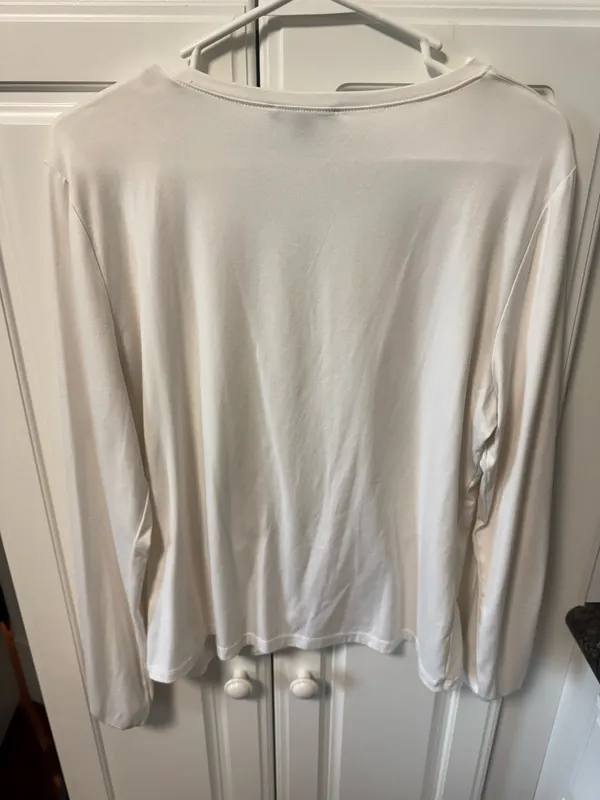 Loft Brand Medium Neutral lightweight Blouse  - Image 3