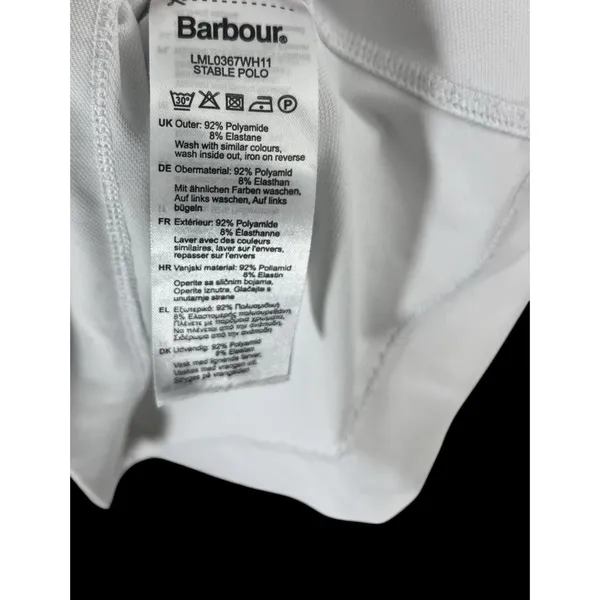 BARBOUR Rolex Equestrian Kentucky Shirt Medium Three Day Event 10 White Women's - Image 3